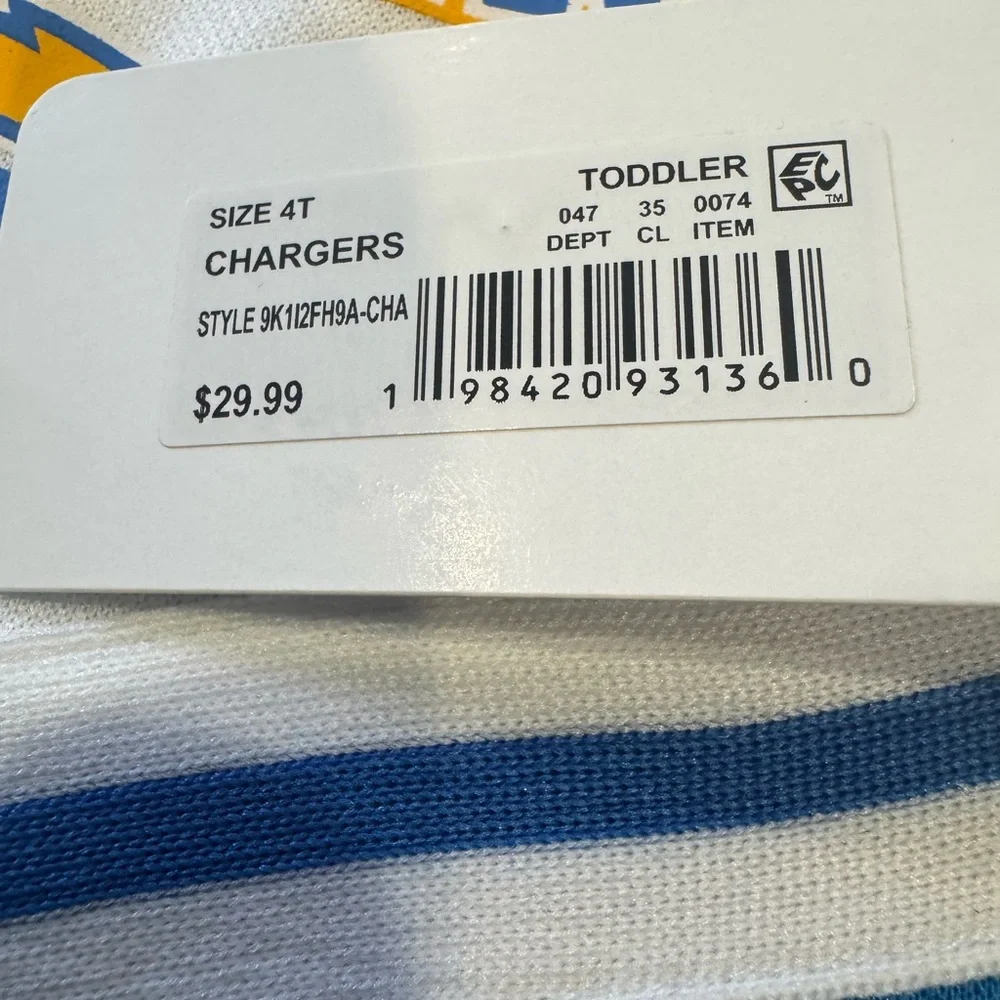 NFL size 4T team apparel chargers new with tags - Picture 5 of 7